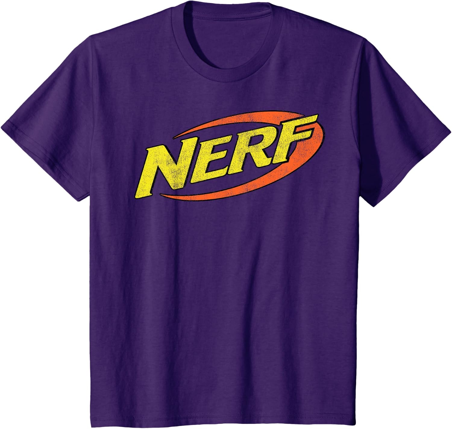 image:imageNerf Classic Distressed Retro Color Logo TShirt SmallPurple