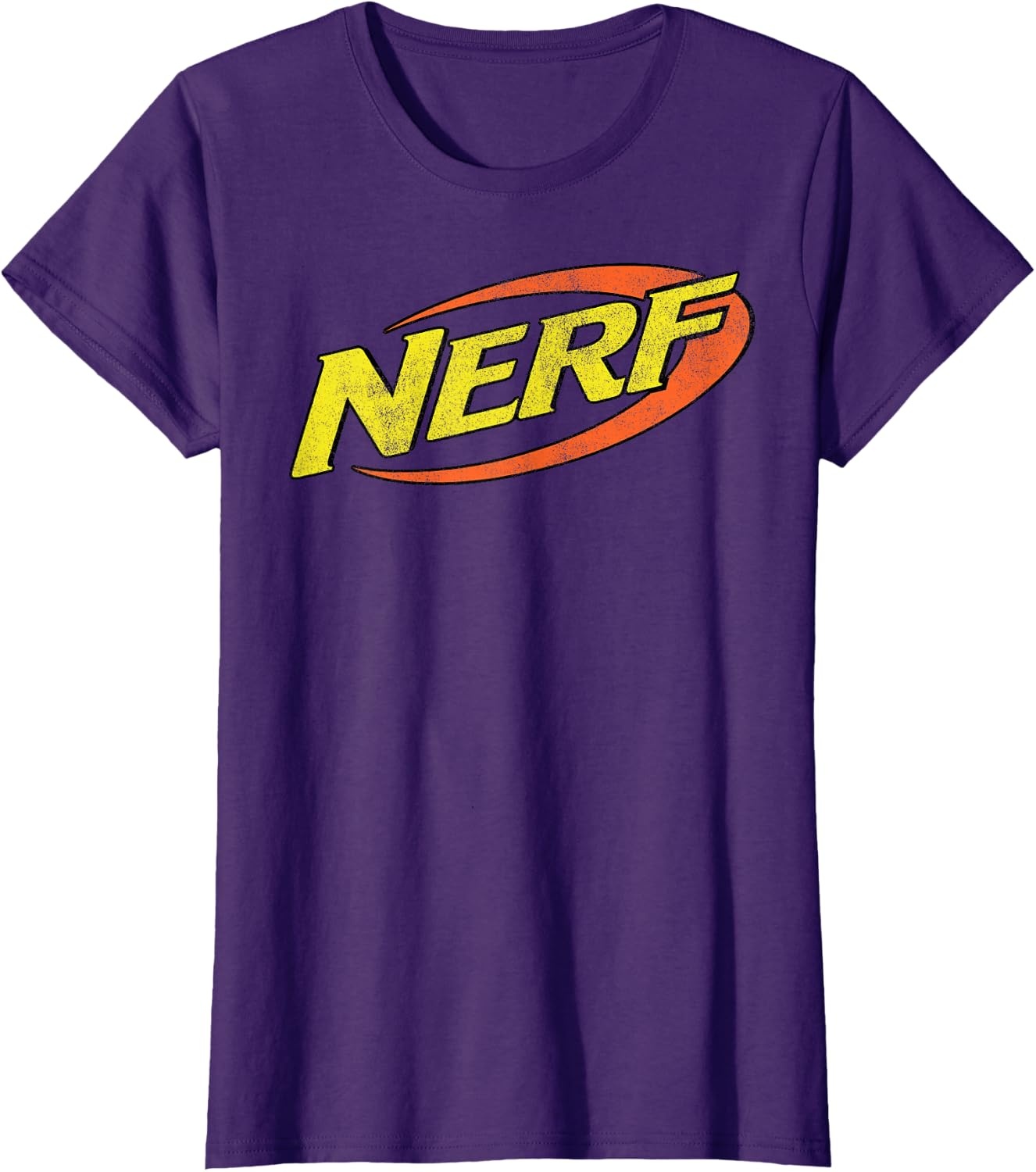image:imageNerf Classic Distressed Retro Color Logo TShirt SmallPurple