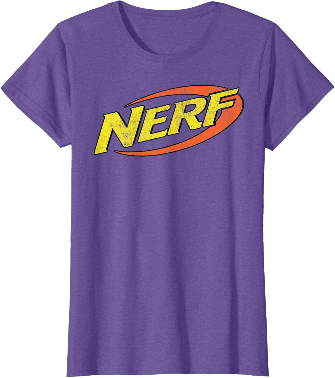 image:imageNerf Classic Distressed Retro Color Logo TShirt SmallPurple Heather