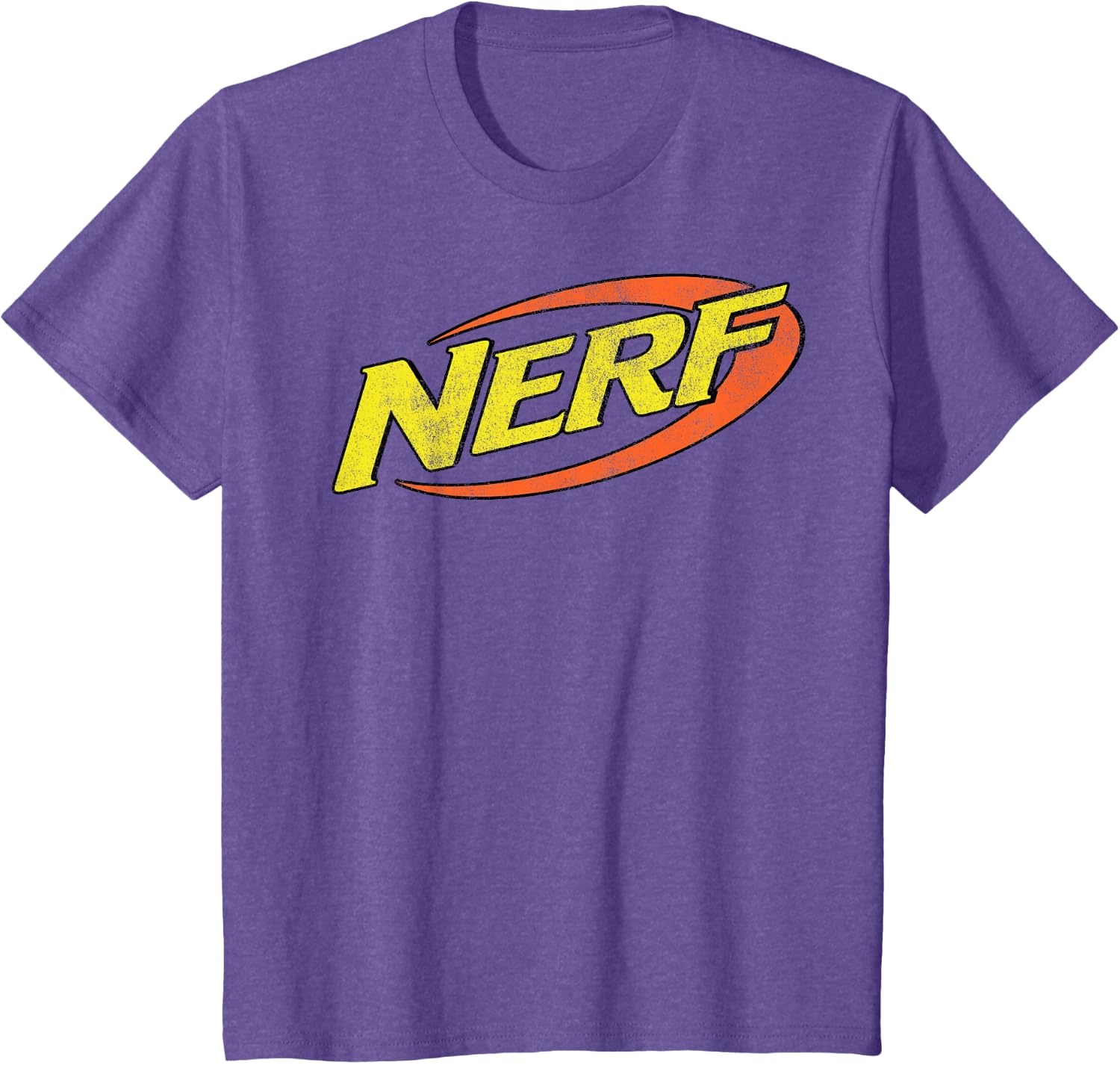 image:imageNerf Classic Distressed Retro Color Logo TShirt SmallPurple Heather