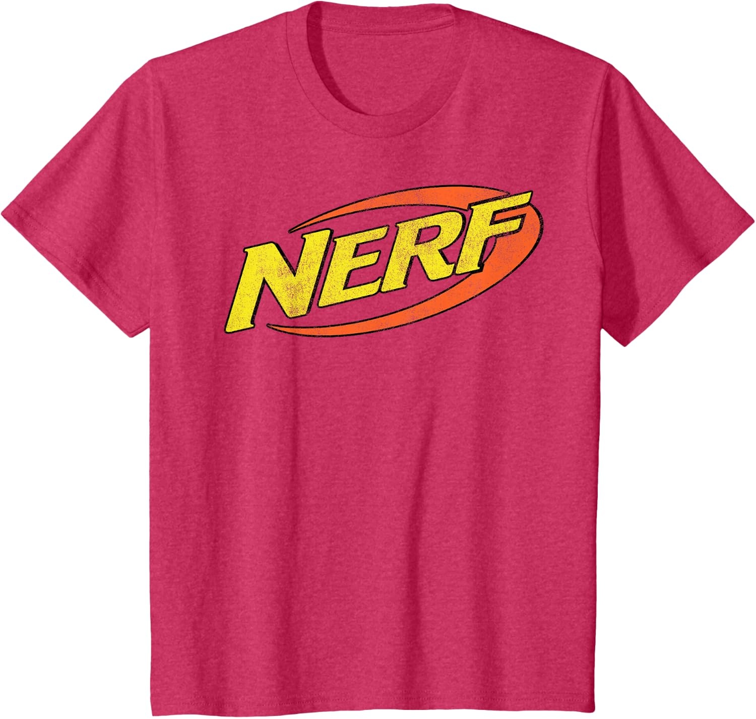 image:imageNerf Classic Distressed Retro Color Logo TShirt SmallRed Heather