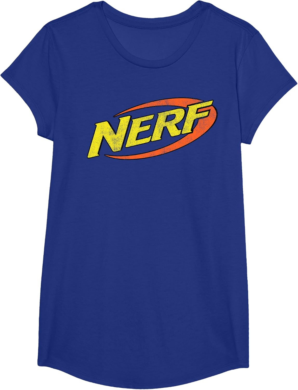 image:imageNerf Classic Distressed Retro Color Logo TShirt SmallRoyal Blue