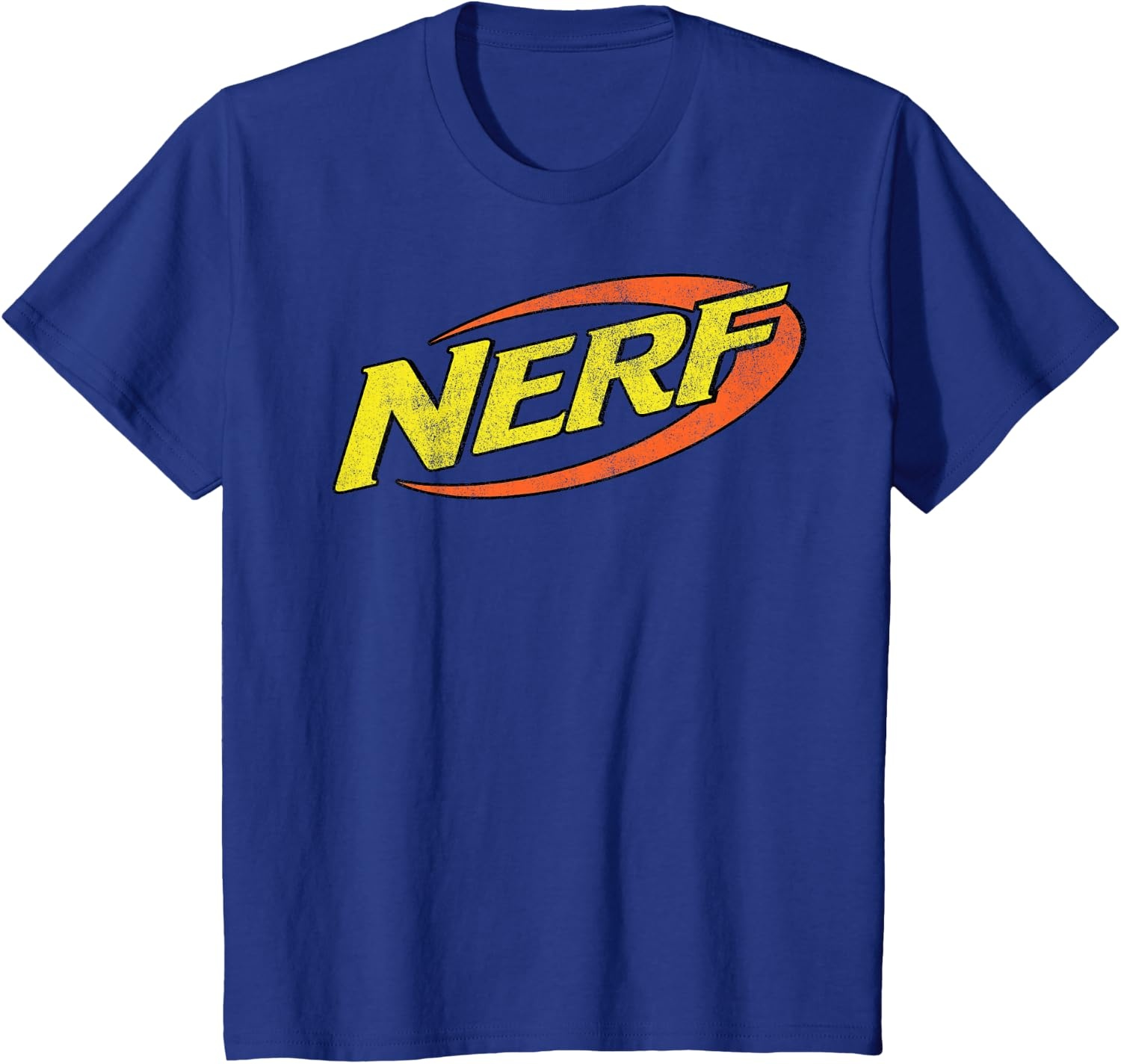 image:imageNerf Classic Distressed Retro Color Logo TShirt SmallRoyal Blue