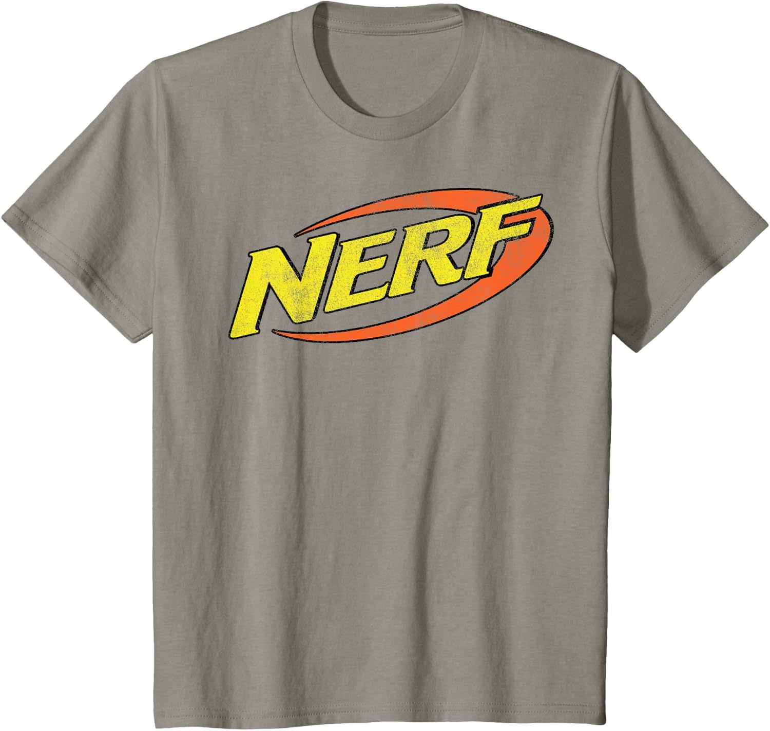 image:imageNerf Classic Distressed Retro Color Logo TShirt SmallSlate Grey