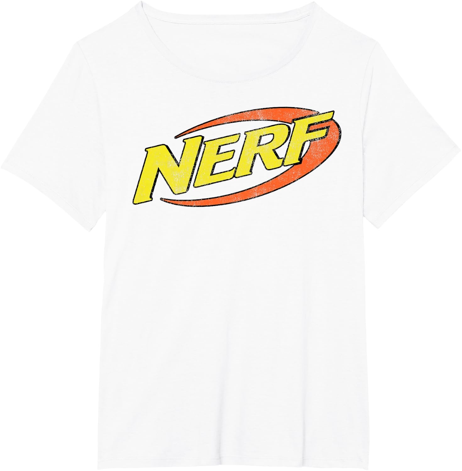 image:imageNerf Classic Distressed Retro Color Logo TShirt SmallWhite