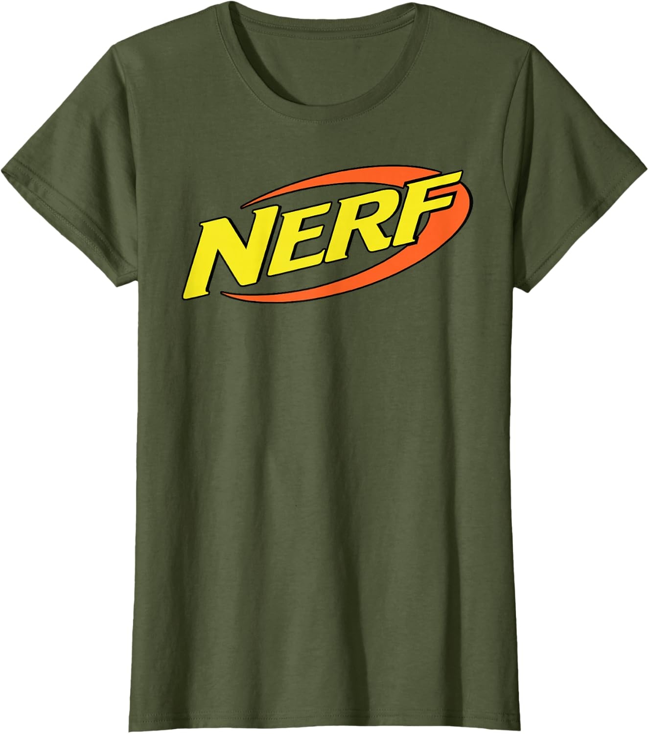 image:imageNerf Classic Retro Color Logo TShirt SmallOlive Green