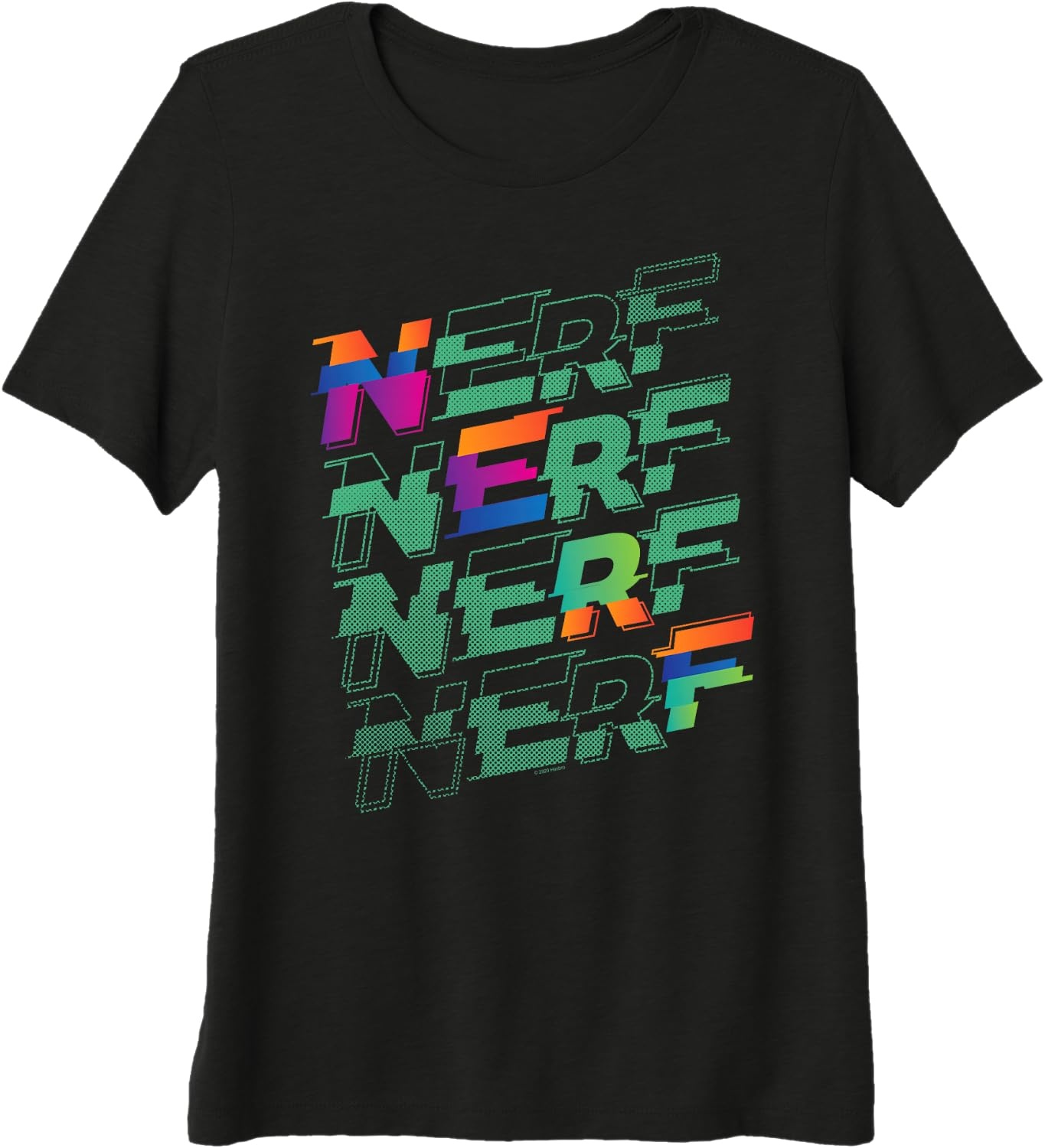 image:imageNerf Glitch Color Logo Stack Premium Triblend TShirtBlack