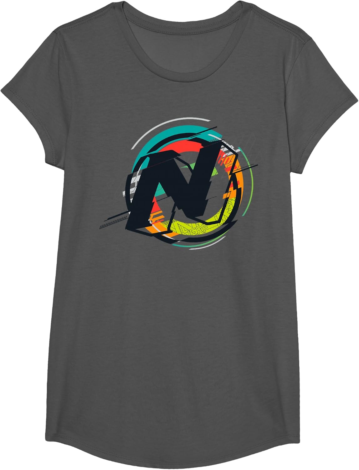 image:imageNerf Glitch Colour Graphic Logo TShirtAsphalt Grey