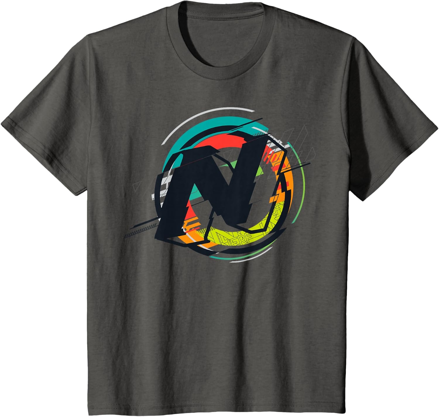 image:imageNerf Glitch Colour Graphic Logo TShirtAsphalt Grey