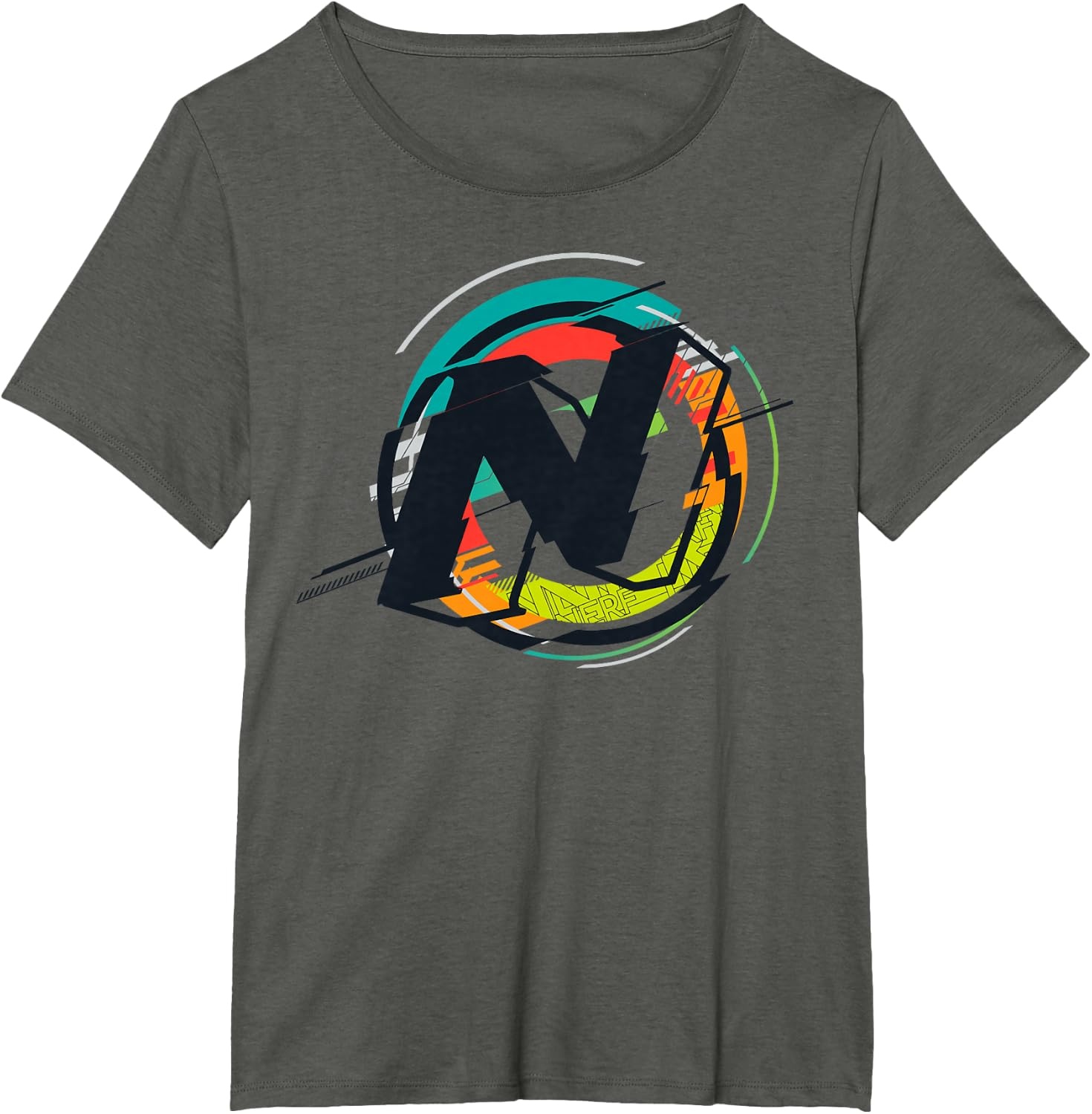 image:imageNerf Glitch Colour Graphic Logo TShirtAsphalt Grey