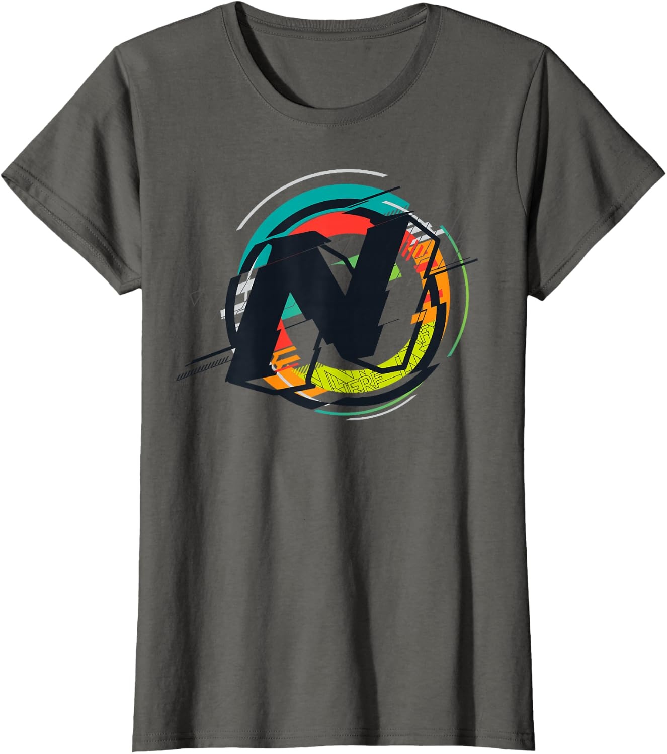 image:imageNerf Glitch Colour Graphic Logo TShirtAsphalt Grey