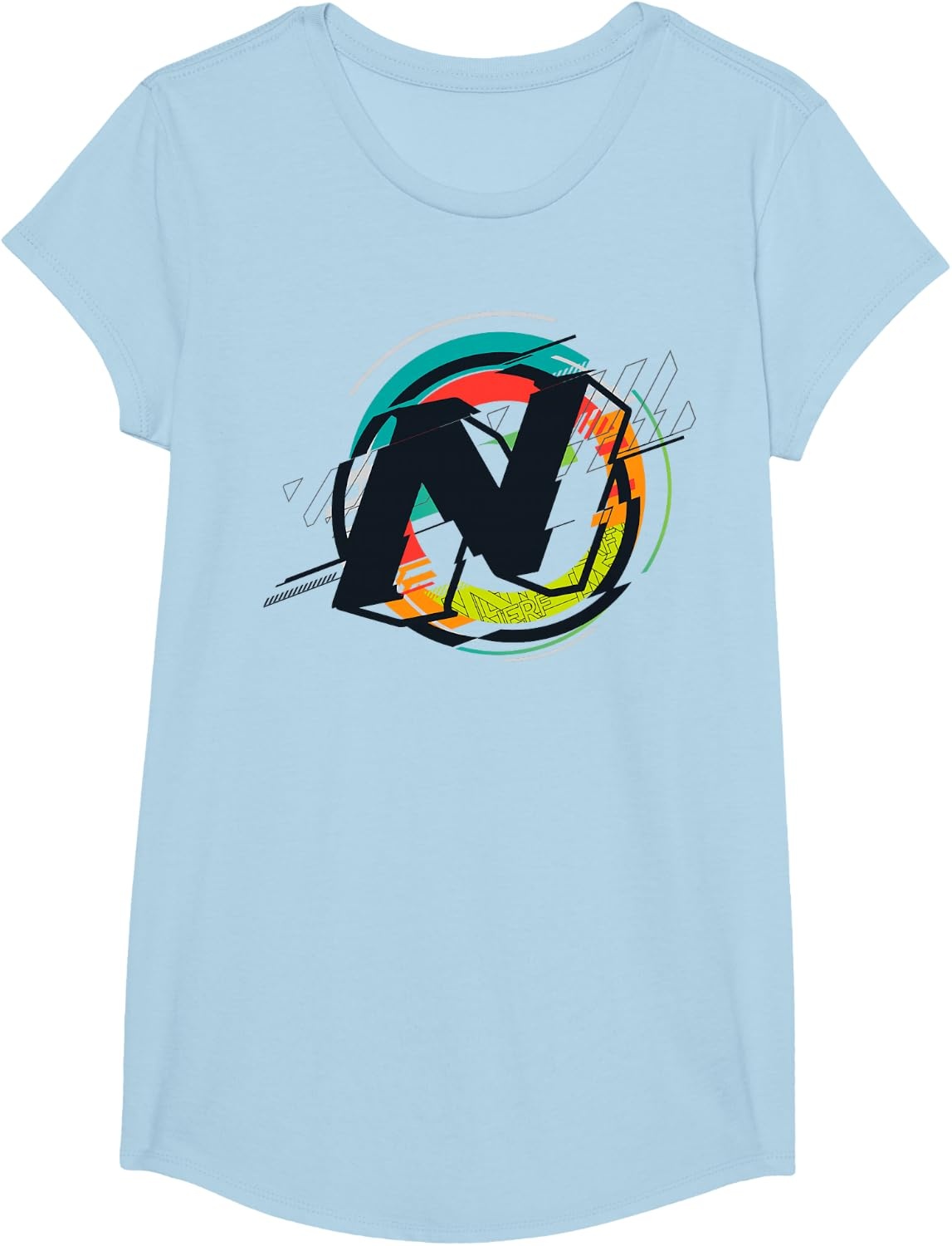 image:imageNerf Glitch Colour Graphic Logo TShirtBaby Blue