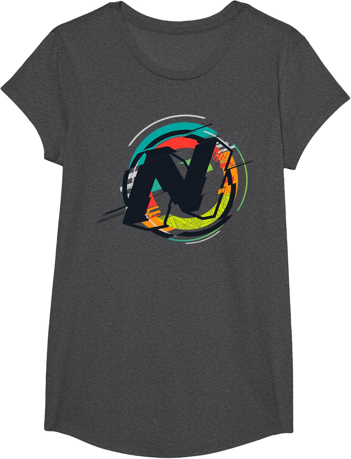 image:imageNerf Glitch Colour Graphic Logo TShirtDark Heather Grey