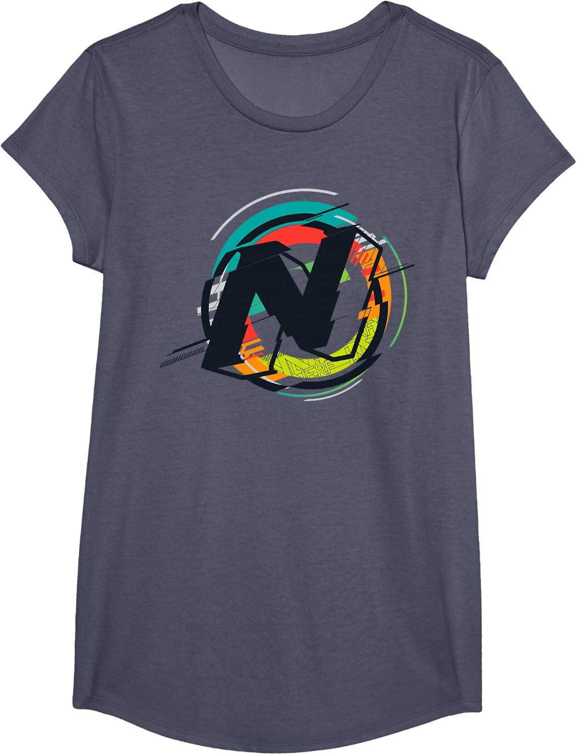image:imageNerf Glitch Colour Graphic Logo TShirtHeather Blue
