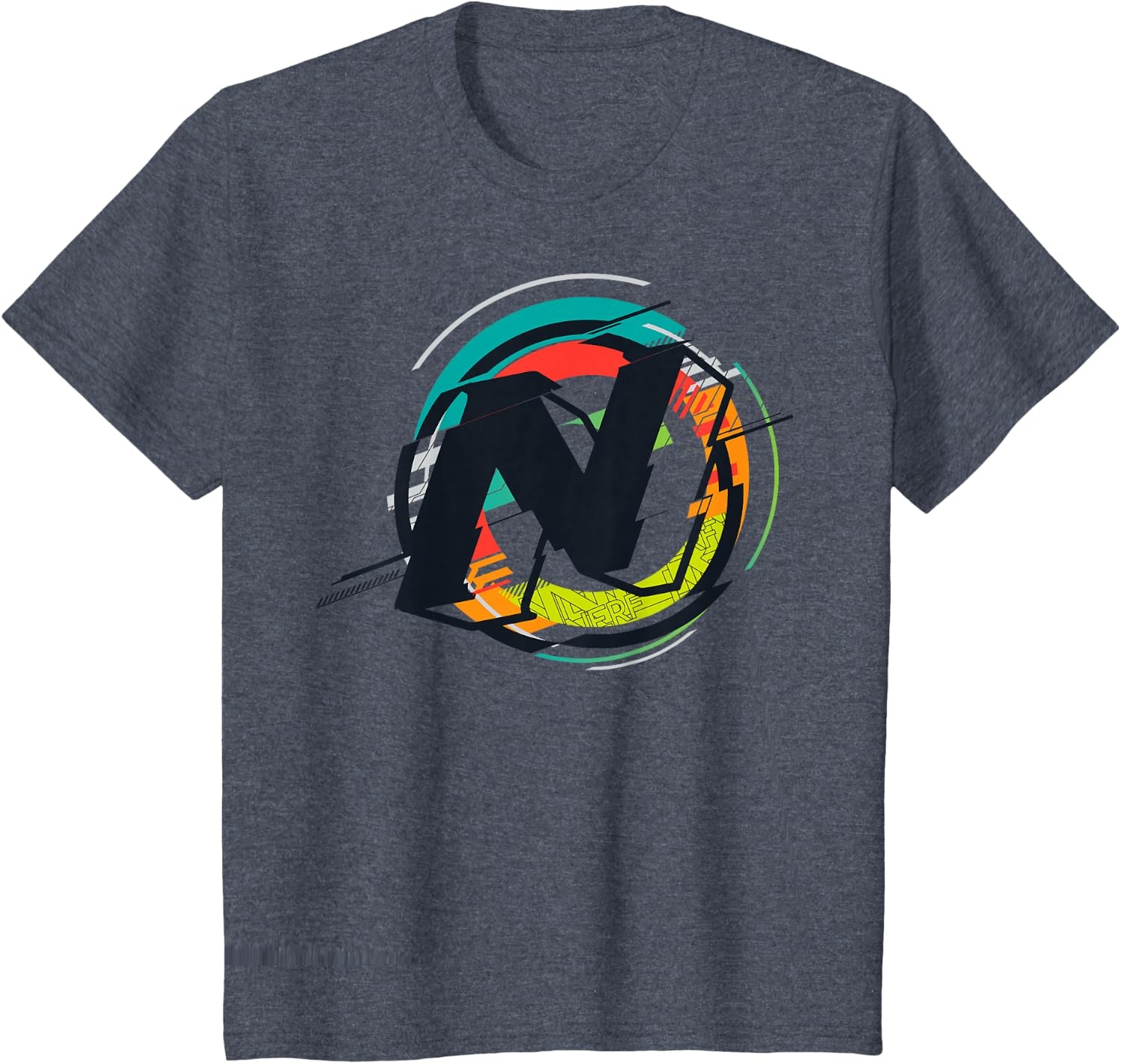 image:imageNerf Glitch Colour Graphic Logo TShirtHeather Blue