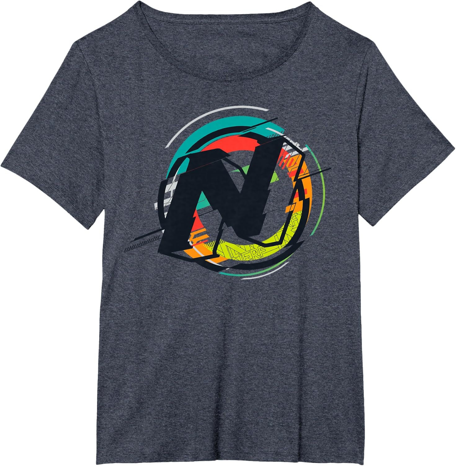 image:imageNerf Glitch Colour Graphic Logo TShirtHeather Blue