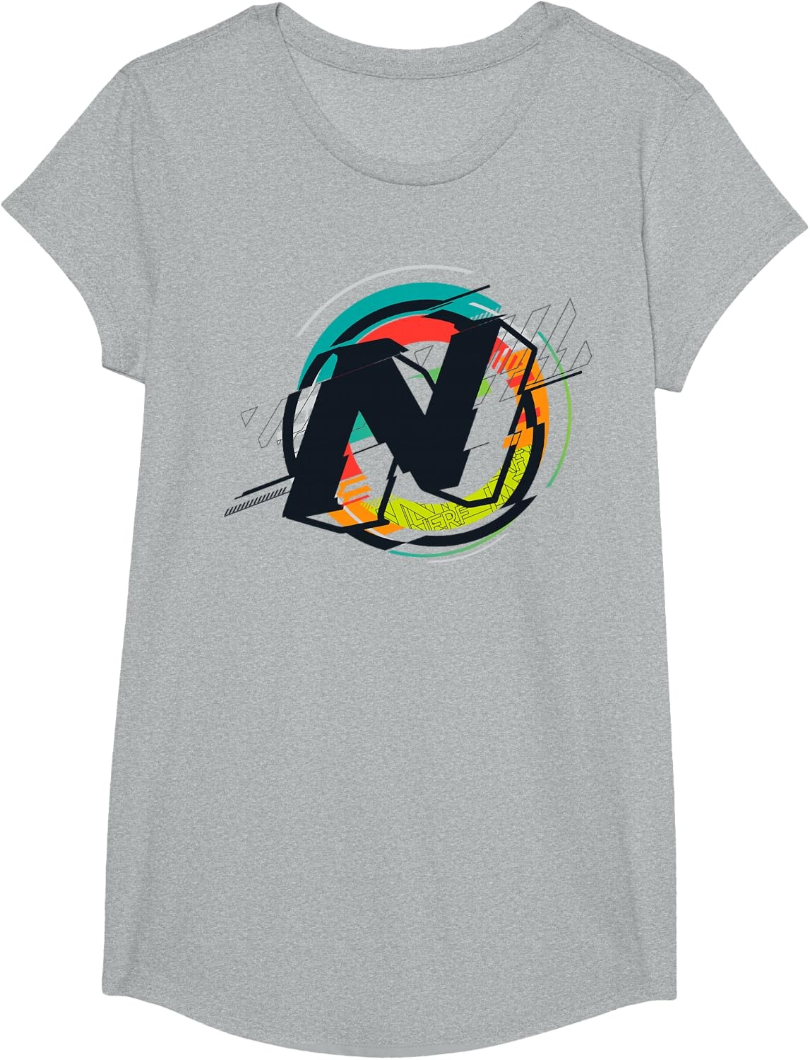 image:imageNerf Glitch Colour Graphic Logo TShirtHeather Grey