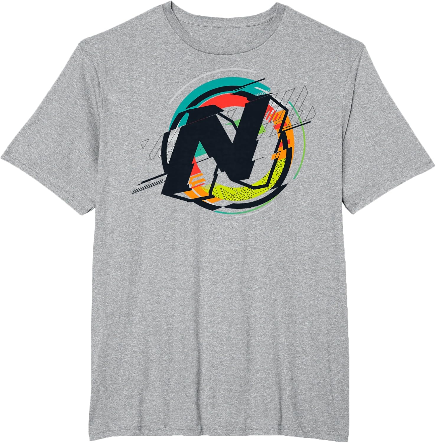 image:imageNerf Glitch Colour Graphic Logo TShirtHeather Grey