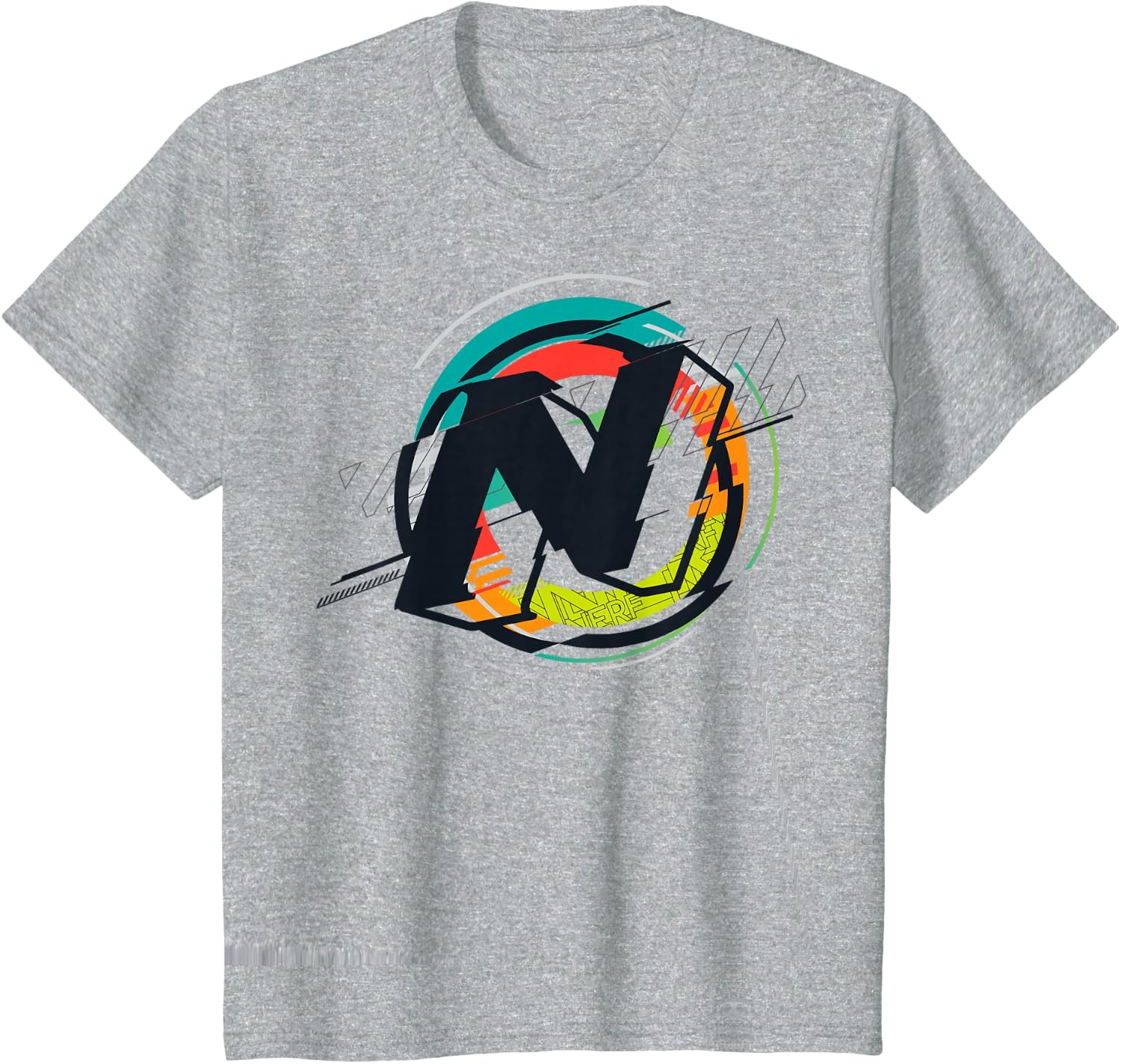 image:imageNerf Glitch Colour Graphic Logo TShirtHeather Grey