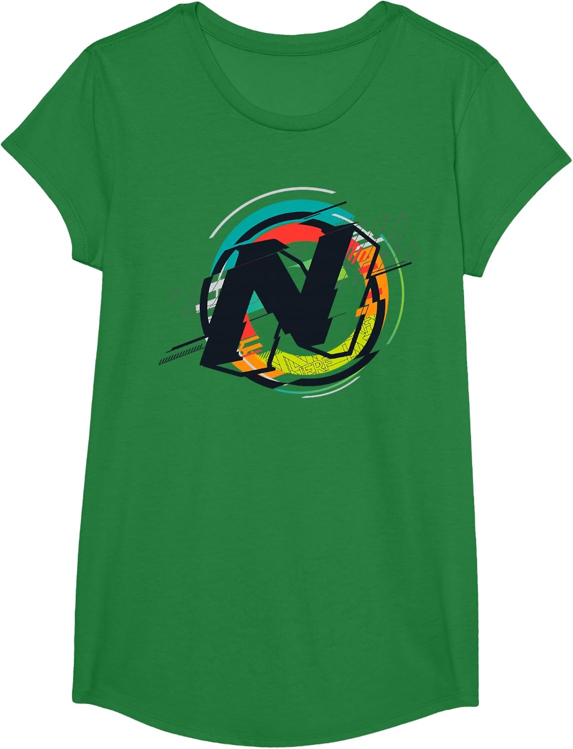 image:imageNerf Glitch Colour Graphic Logo TShirtKelly Green