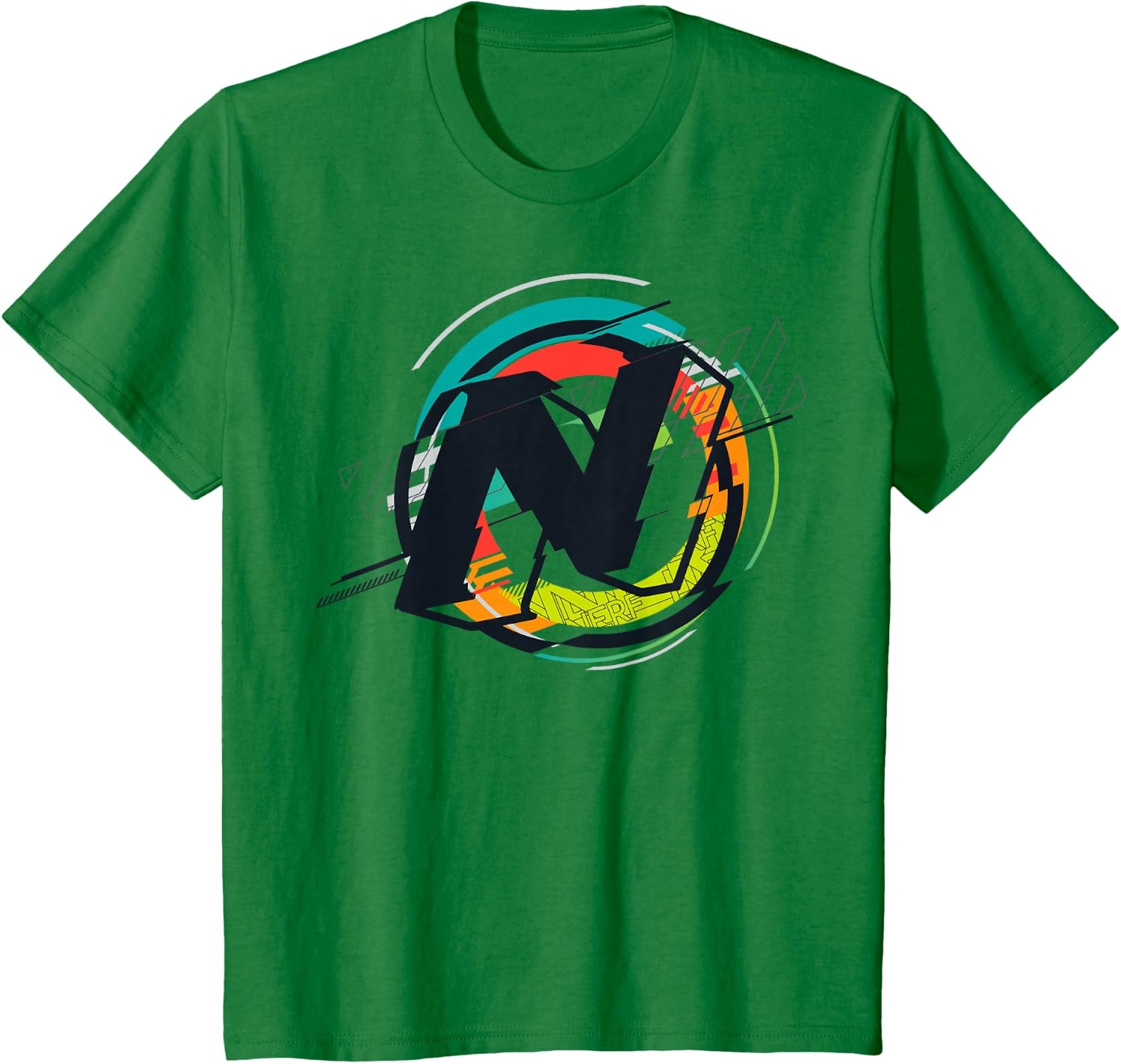 image:imageNerf Glitch Colour Graphic Logo TShirtKelly Green