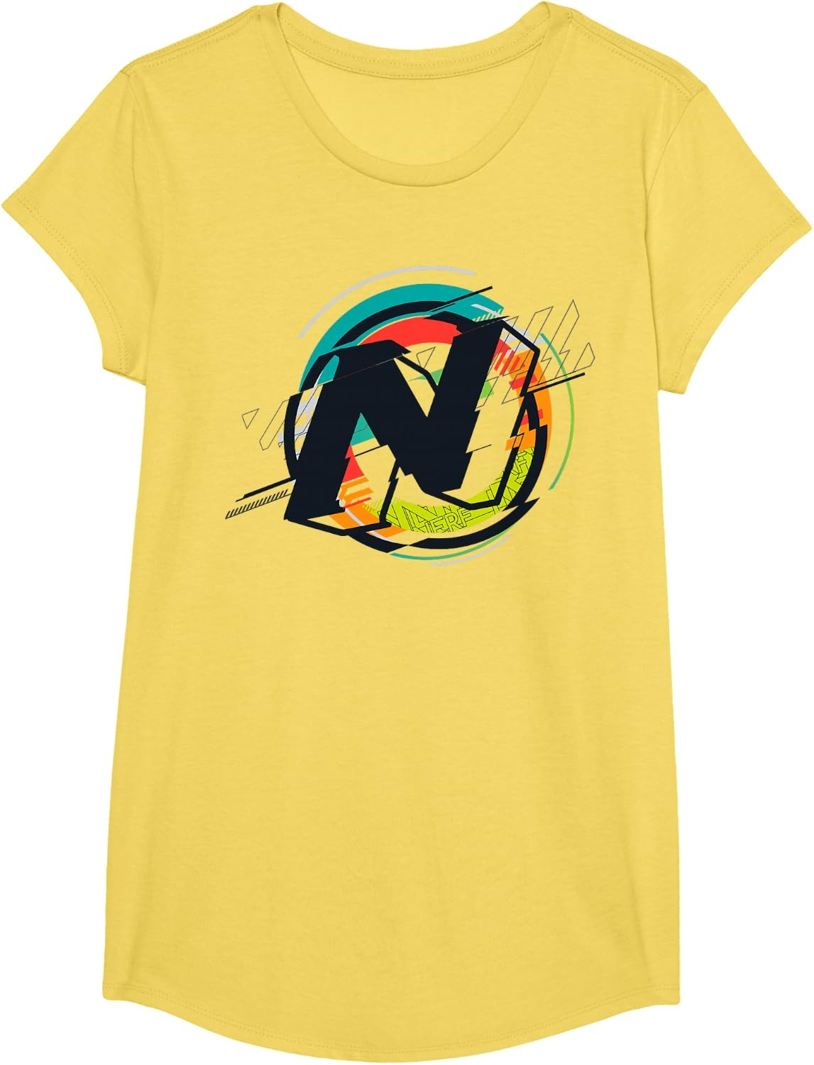 image:imageNerf Glitch Colour Graphic Logo TShirtLemon Yellow