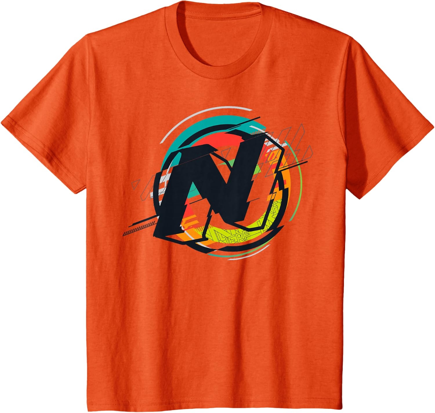 image:imageNerf Glitch Colour Graphic Logo TShirtOrange