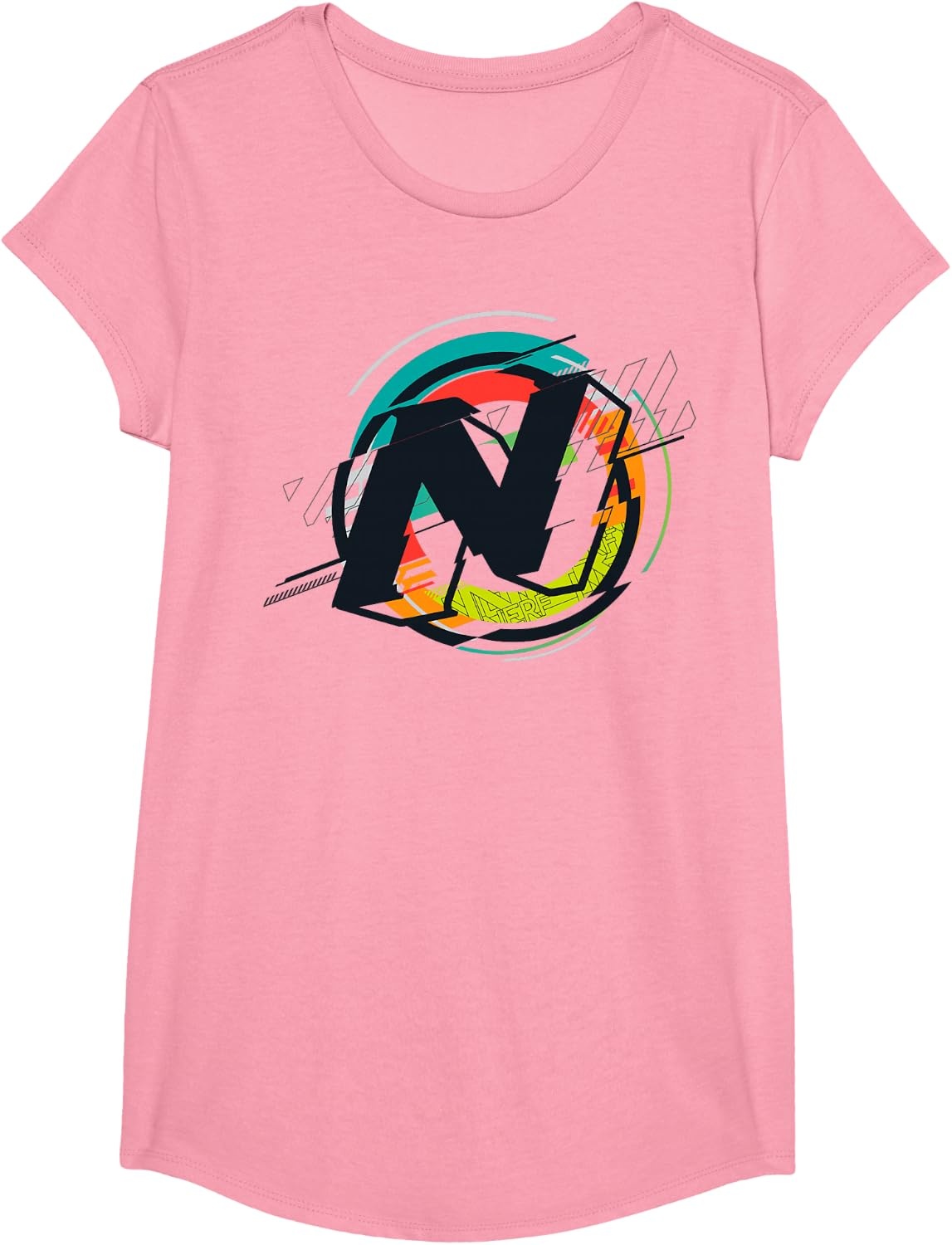 image:imageNerf Glitch Colour Graphic Logo TShirtPink