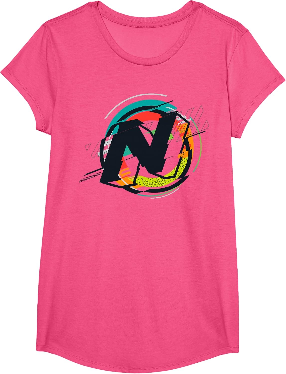 image:imageNerf Glitch Colour Graphic Logo TShirtPink Heather
