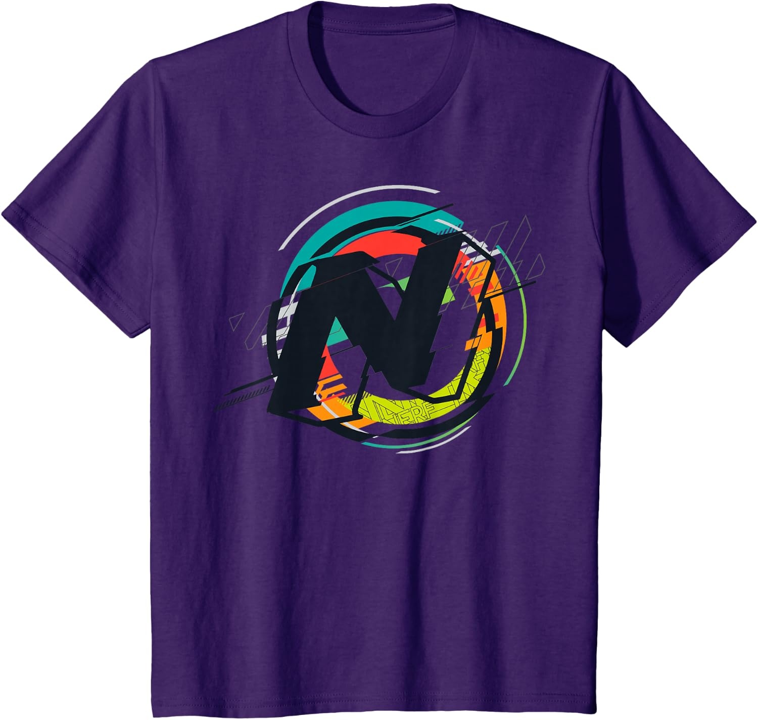 image:imageNerf Glitch Colour Graphic Logo TShirtPurple