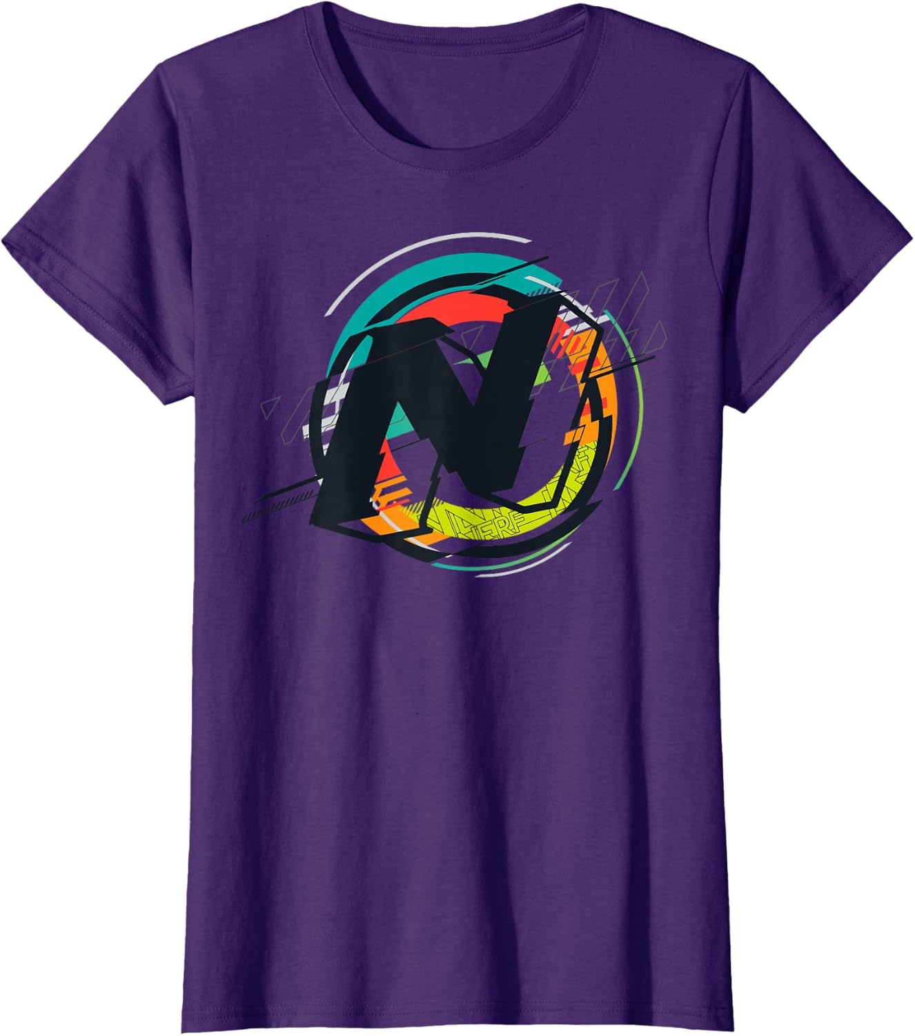 image:imageNerf Glitch Colour Graphic Logo TShirtPurple