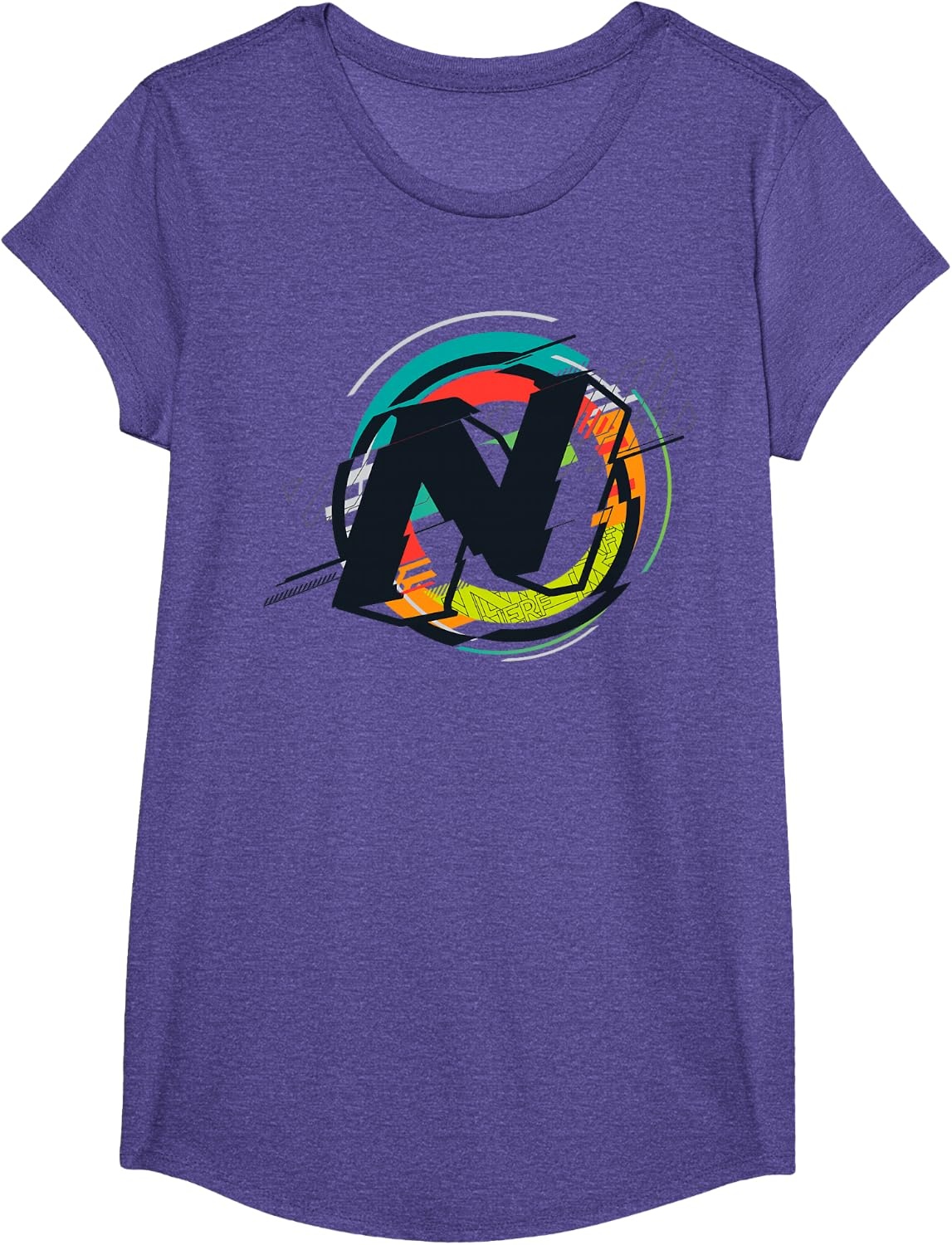 image:imageNerf Glitch Colour Graphic Logo TShirtPurple Heather