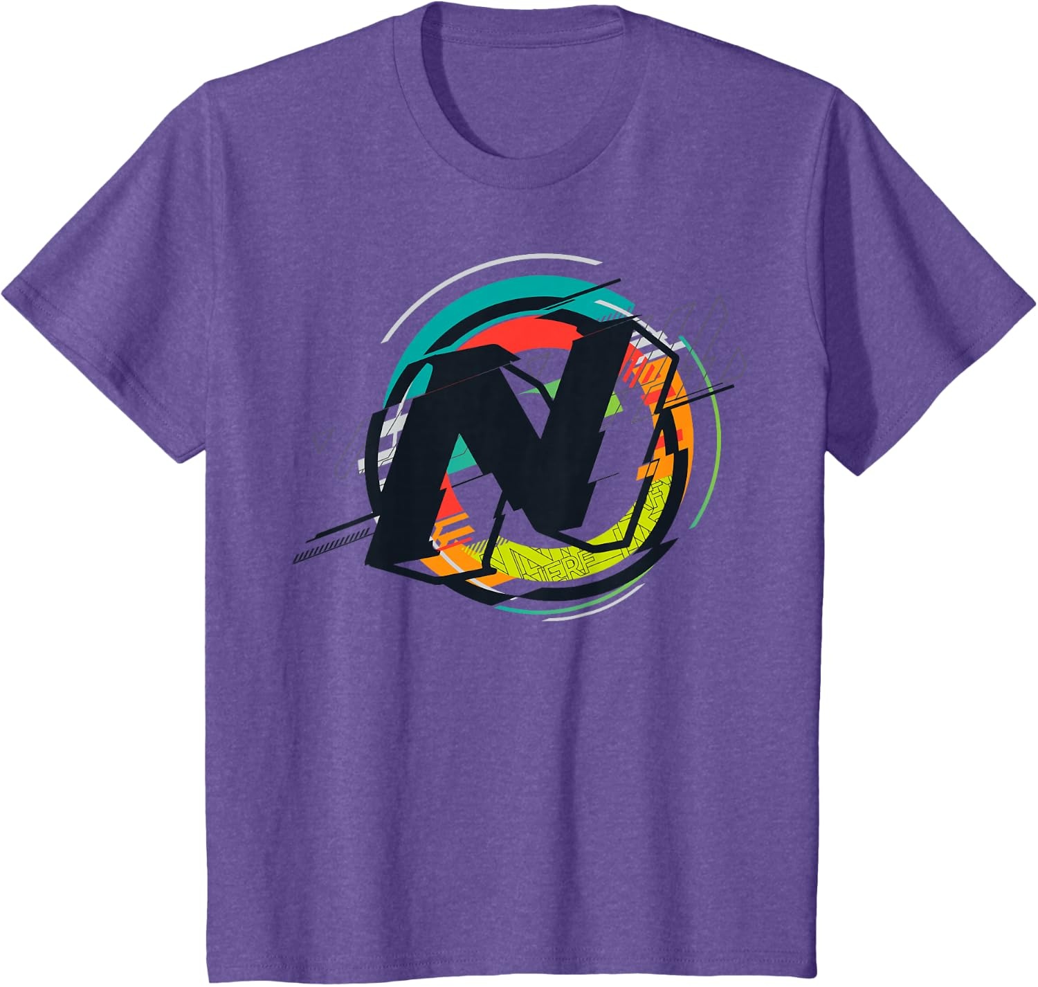 image:imageNerf Glitch Colour Graphic Logo TShirtPurple Heather
