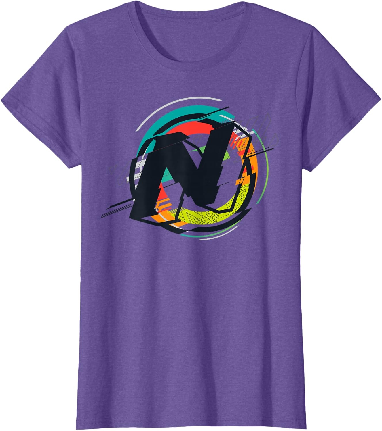 image:imageNerf Glitch Colour Graphic Logo TShirtPurple Heather