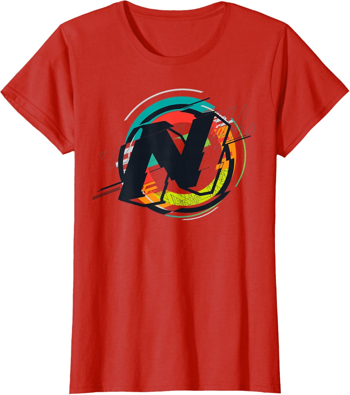 image:imageNerf Glitch Colour Graphic Logo TShirtRed