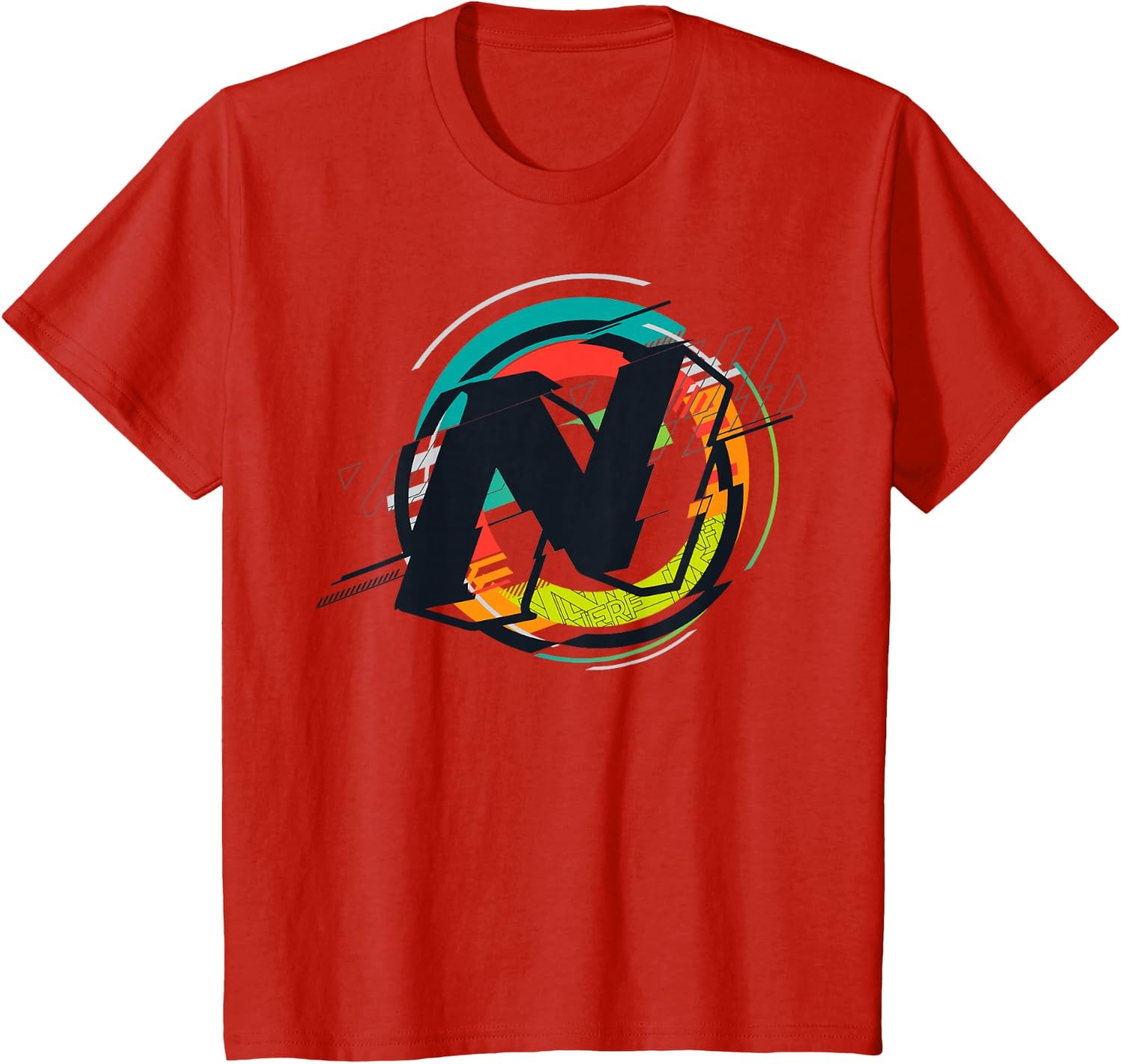 image:imageNerf Glitch Colour Graphic Logo TShirtRed