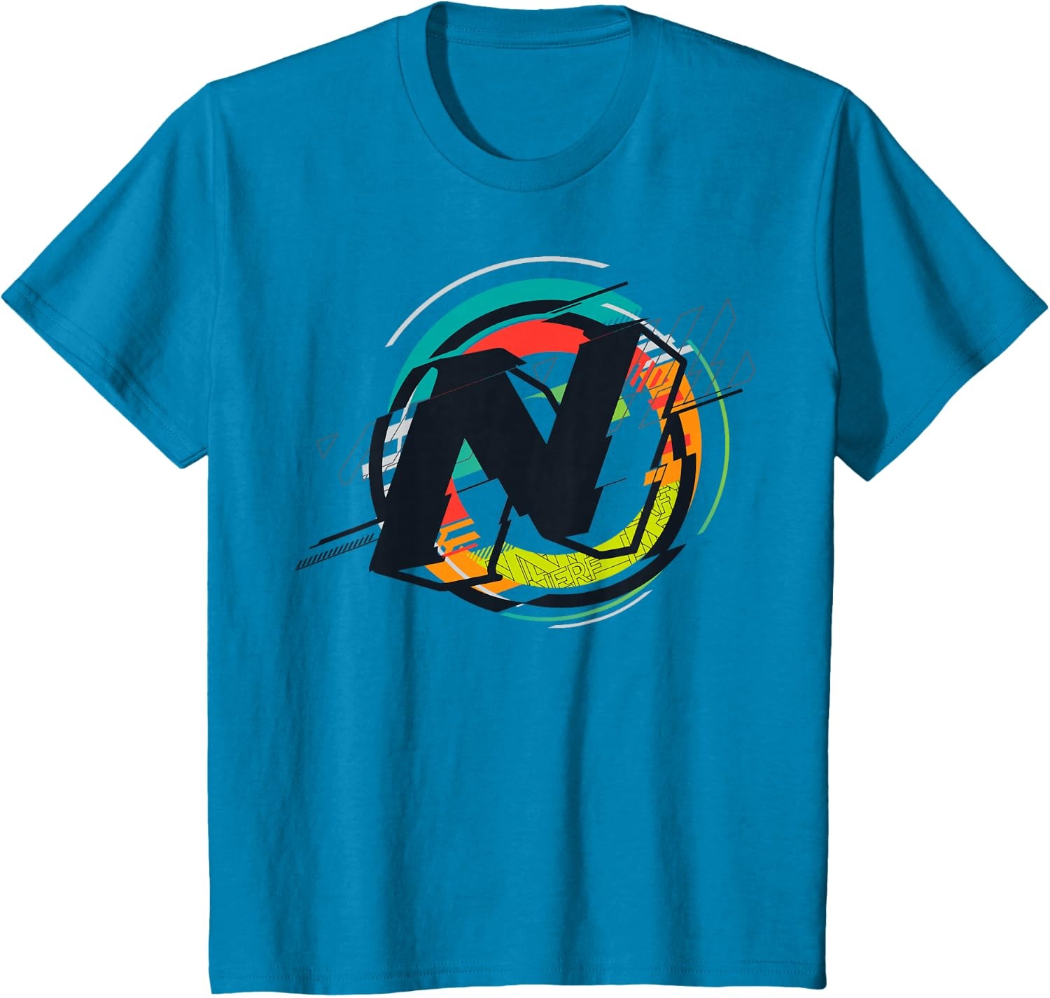 image:imageNerf Glitch Colour Graphic Logo TShirtSapphire Blue