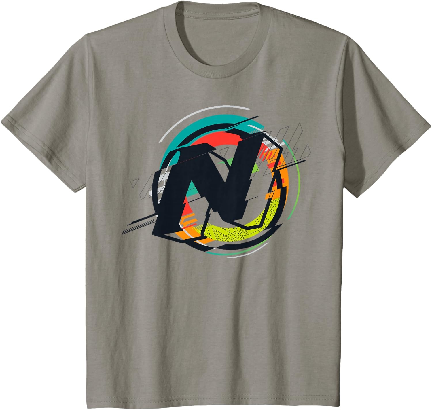 image:imageNerf Glitch Colour Graphic Logo TShirtSlate Grey