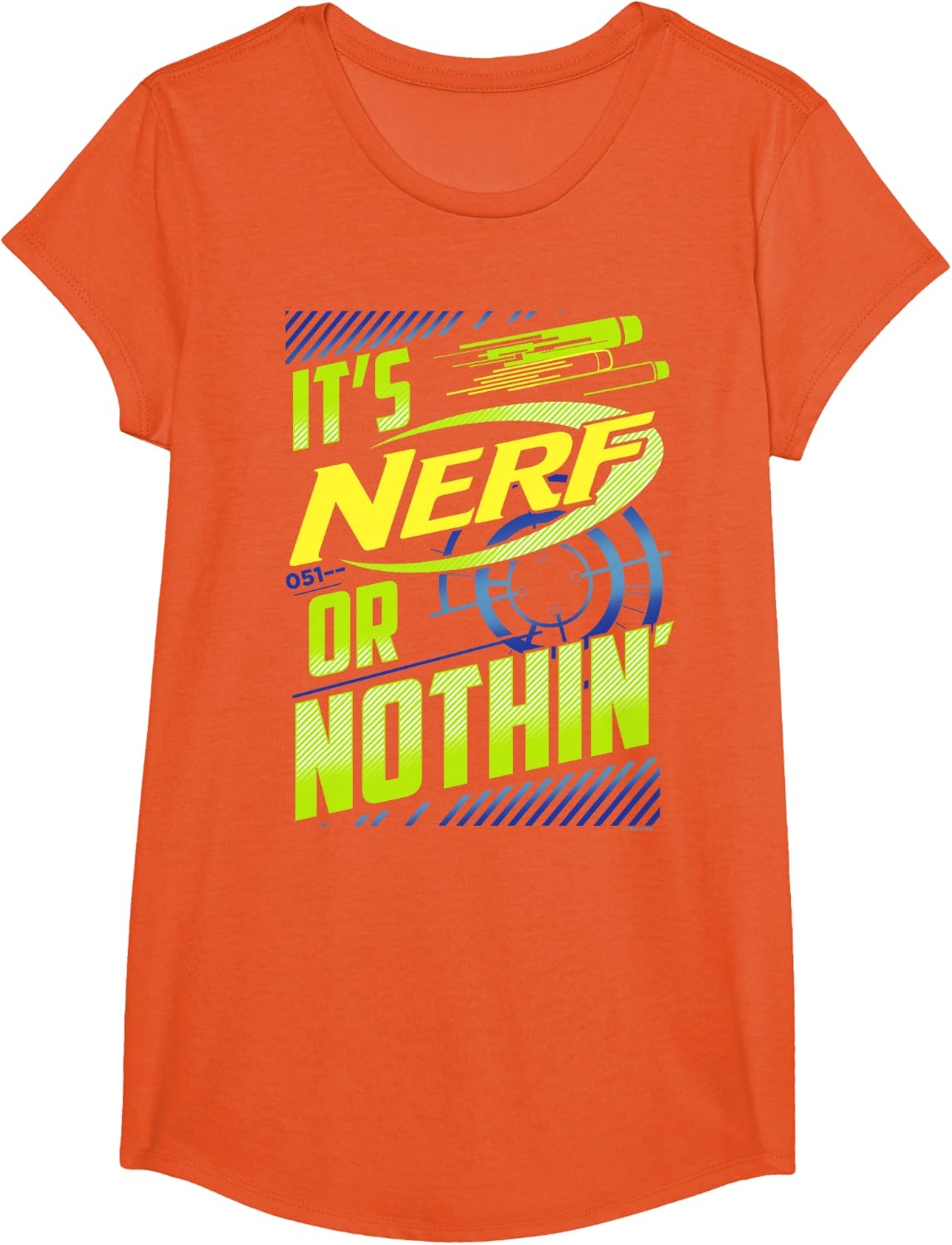 image:imageNerf Its Nerf Or Nothin Retro Bold Logo TShirt SmallOrange