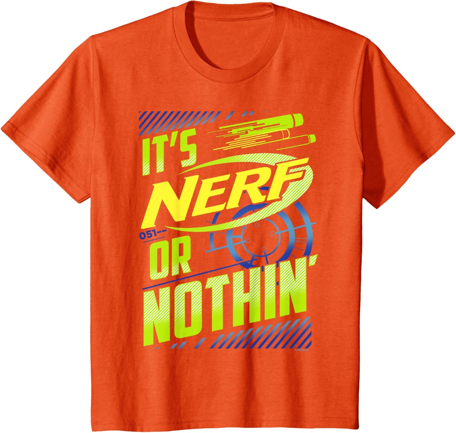 image:imageNerf Its Nerf Or Nothin Retro Bold Logo TShirt SmallOrange
