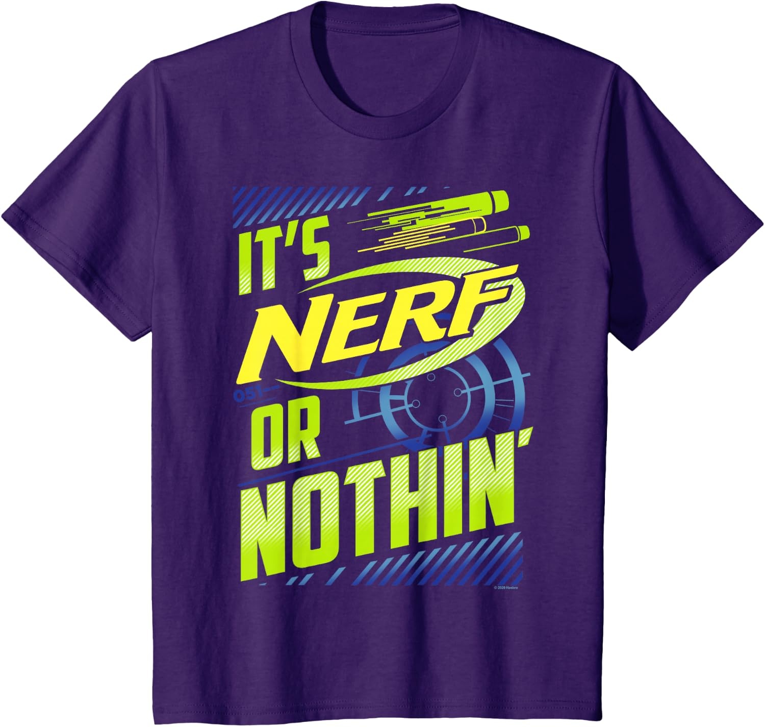 image:imageNerf Its Nerf Or Nothin Retro Bold Logo TShirt SmallPurple