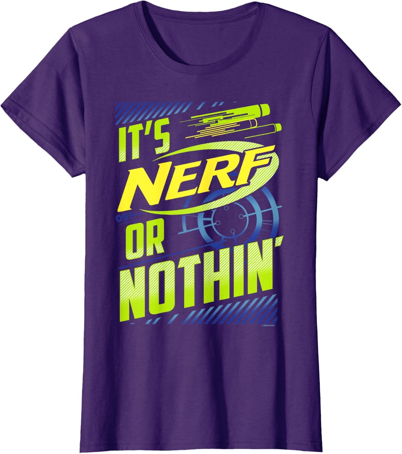 image:imageNerf Its Nerf Or Nothin Retro Bold Logo TShirt SmallPurple