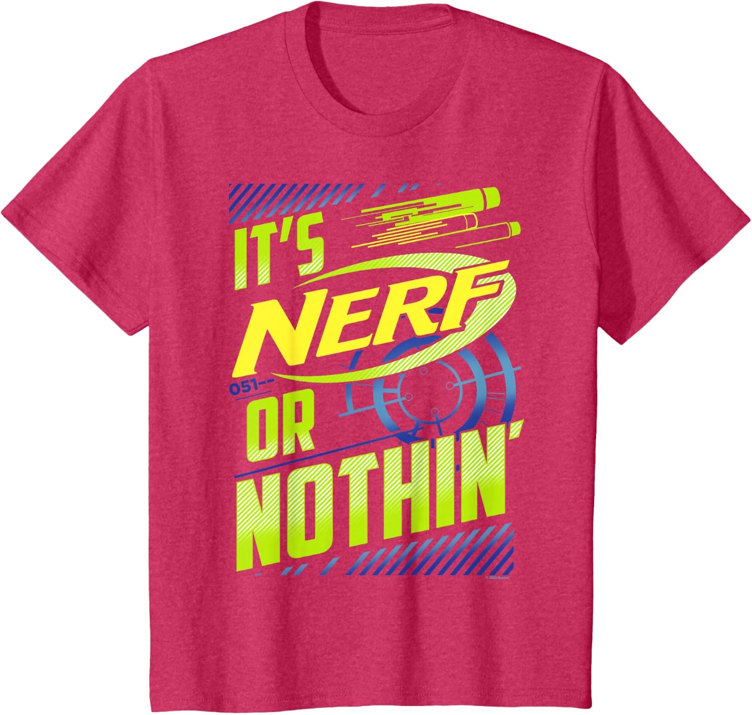 image:imageNerf Its Nerf Or Nothin Retro Bold Logo TShirt SmallRed Heather