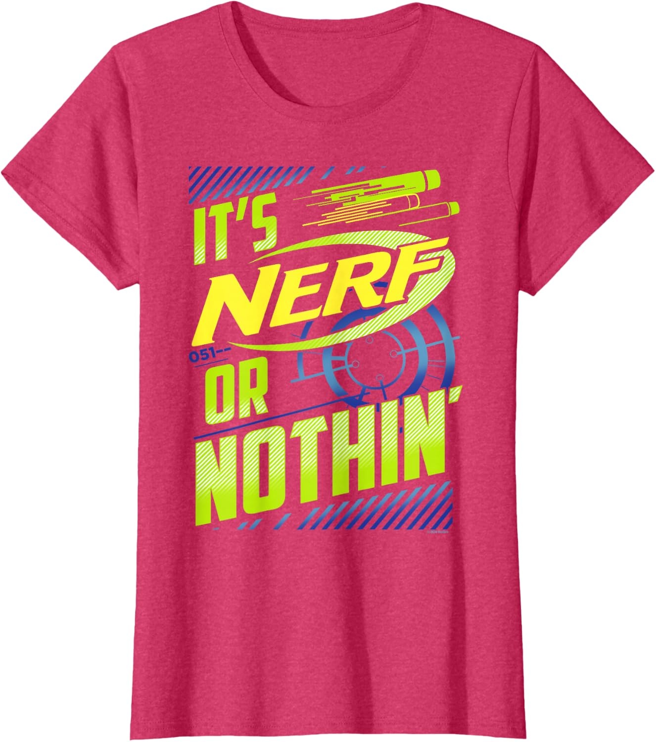 image:imageNerf Its Nerf Or Nothin Retro Bold Logo TShirt SmallRed Heather