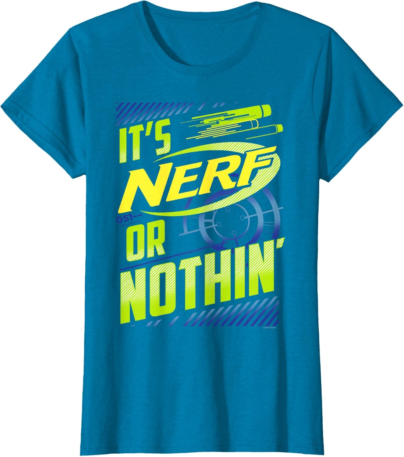 image:imageNerf Its Nerf Or Nothin Retro Bold Logo TShirt SmallSapphire Blue