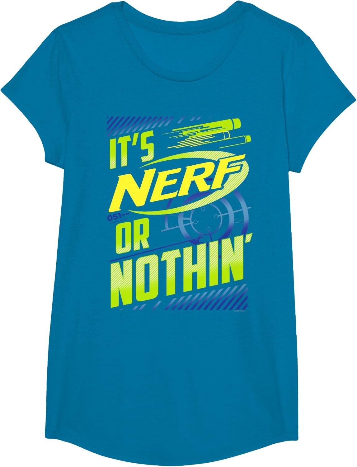 image:imageNerf Its Nerf Or Nothin Retro Bold Logo TShirt SmallSapphire Blue