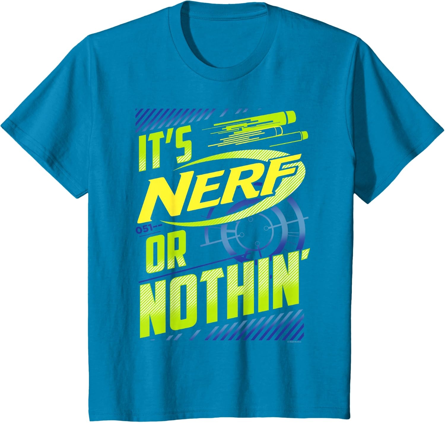 image:imageNerf Its Nerf Or Nothin Retro Bold Logo TShirt SmallSapphire Blue