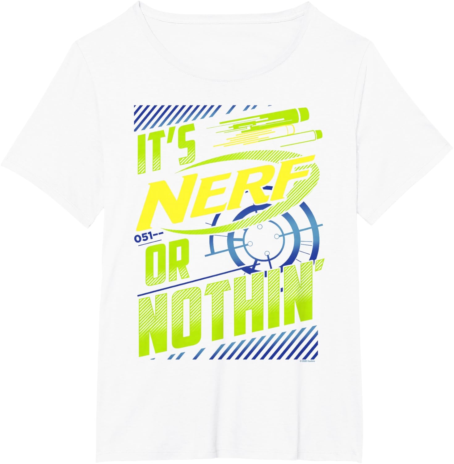 image:imageNerf Its Nerf Or Nothin Retro Bold Logo TShirt SmallWhite