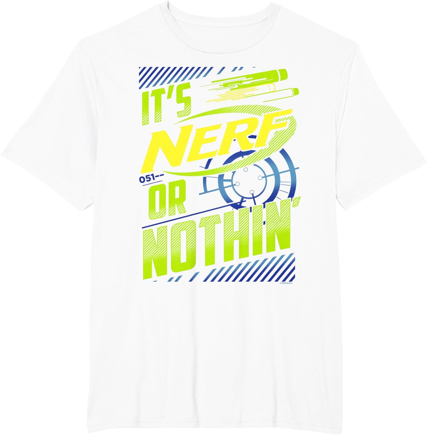 image:imageNerf Its Nerf Or Nothin Retro Bold Logo TShirt SmallWhite