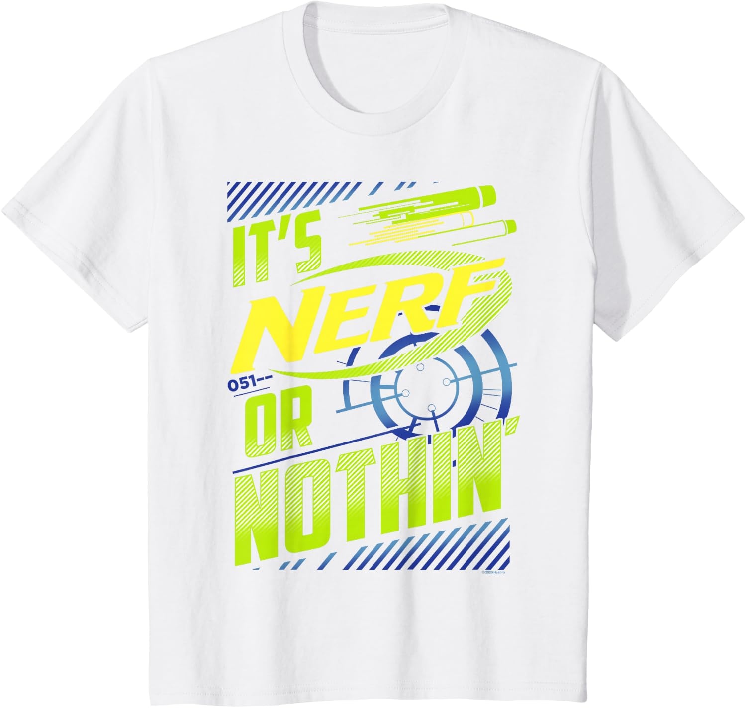 image:imageNerf Its Nerf Or Nothin Retro Bold Logo TShirt SmallWhite